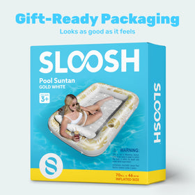 Sloosh backyard pool float designed for personal tanning and leisure.