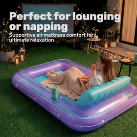 Sloosh backyard pool use for garden party or solo lounging