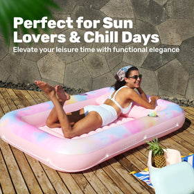 Sloosh backyard oasis float ideal for relaxing at home and poolside