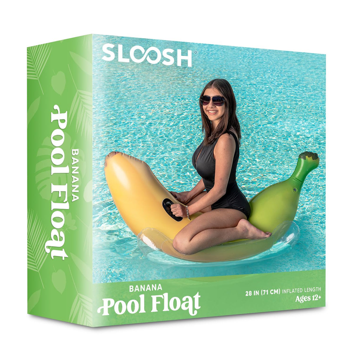 Deflated Sloosh banana float stored for travel.