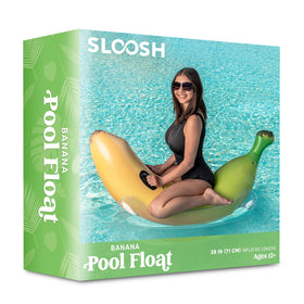 Deflated Sloosh banana float stored for travel.