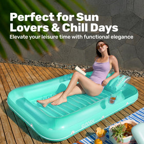 Sloosh sunbathing bed lounge for comfortable water time.