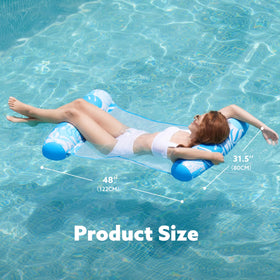 Sloosh blue-pink lounge suitable for solo lounging or sharing the pool