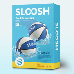 Sloosh blue-white color scheme enhances poolside play and visibility.
