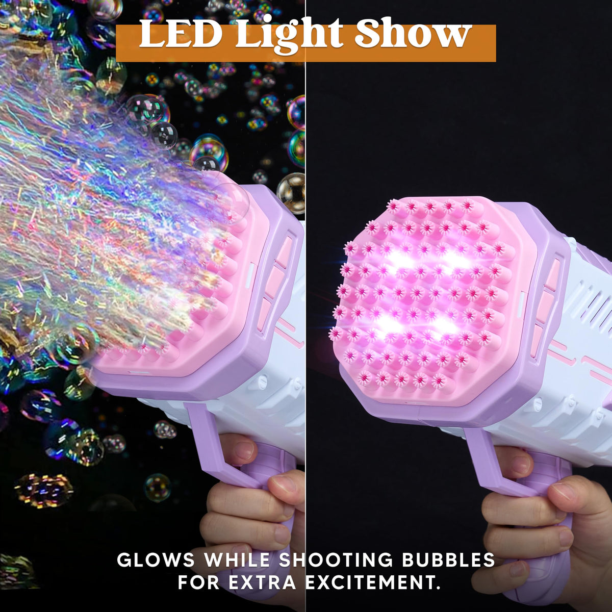 Sloosh bubble gun ABS body provides durable kid-friendly use for ages 4-8