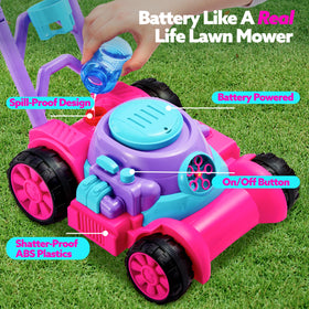 SLOOSH Bubble Lawn Mower bubbles in action for visual tracking and exploration