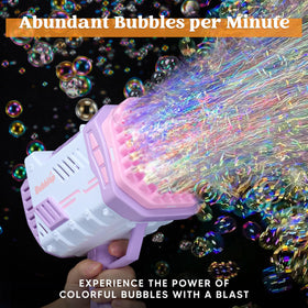 Sloosh bubble machine gun water tray ready for dipping and play