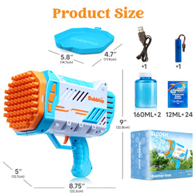 Sloosh bubble machine guns suitable for kids and adults at parties.