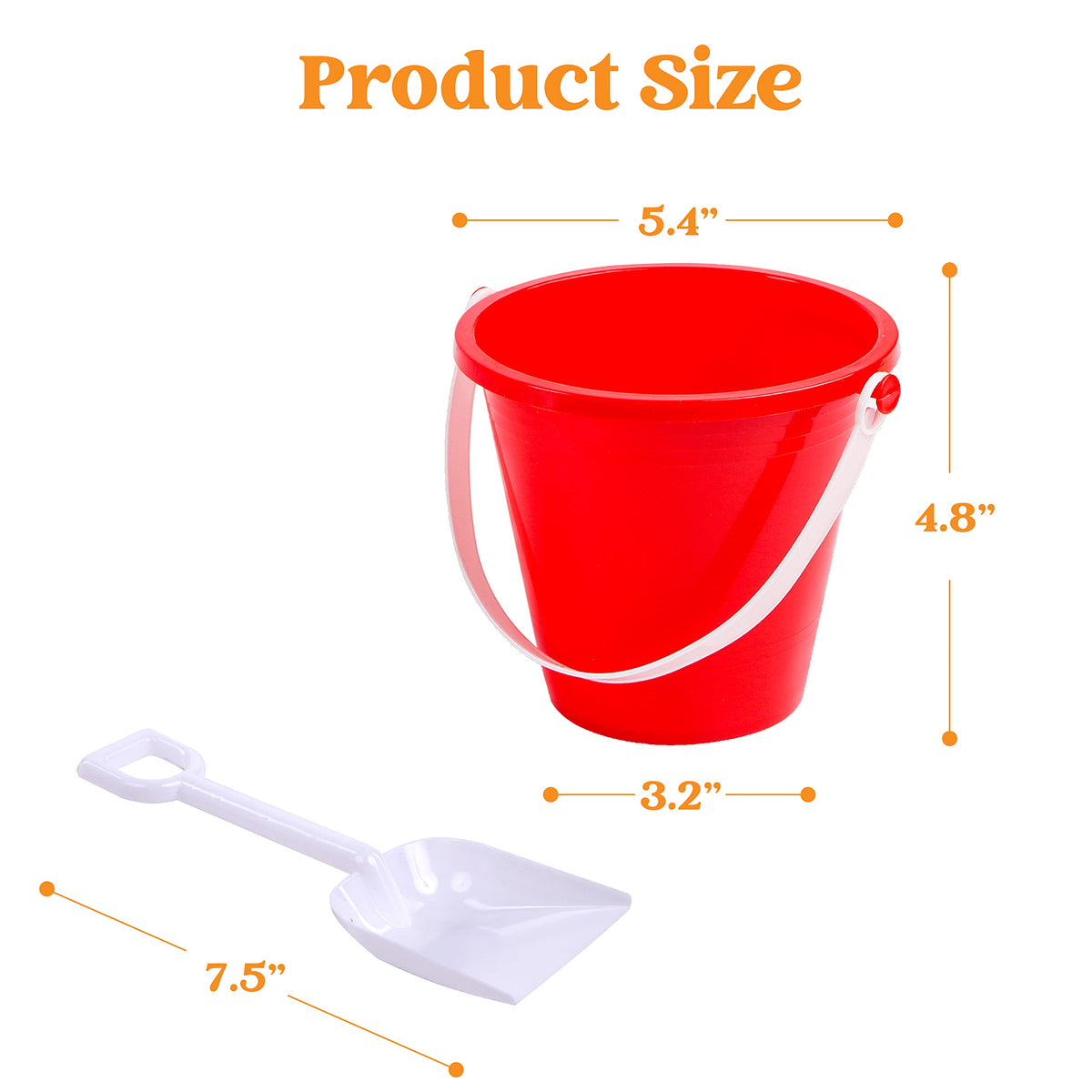 Sloosh buckets with handles for easy transport at the beach or sandbox