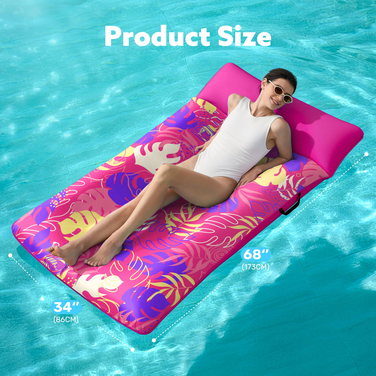 Sloosh built-in pillow and handles for easy transport and neck support