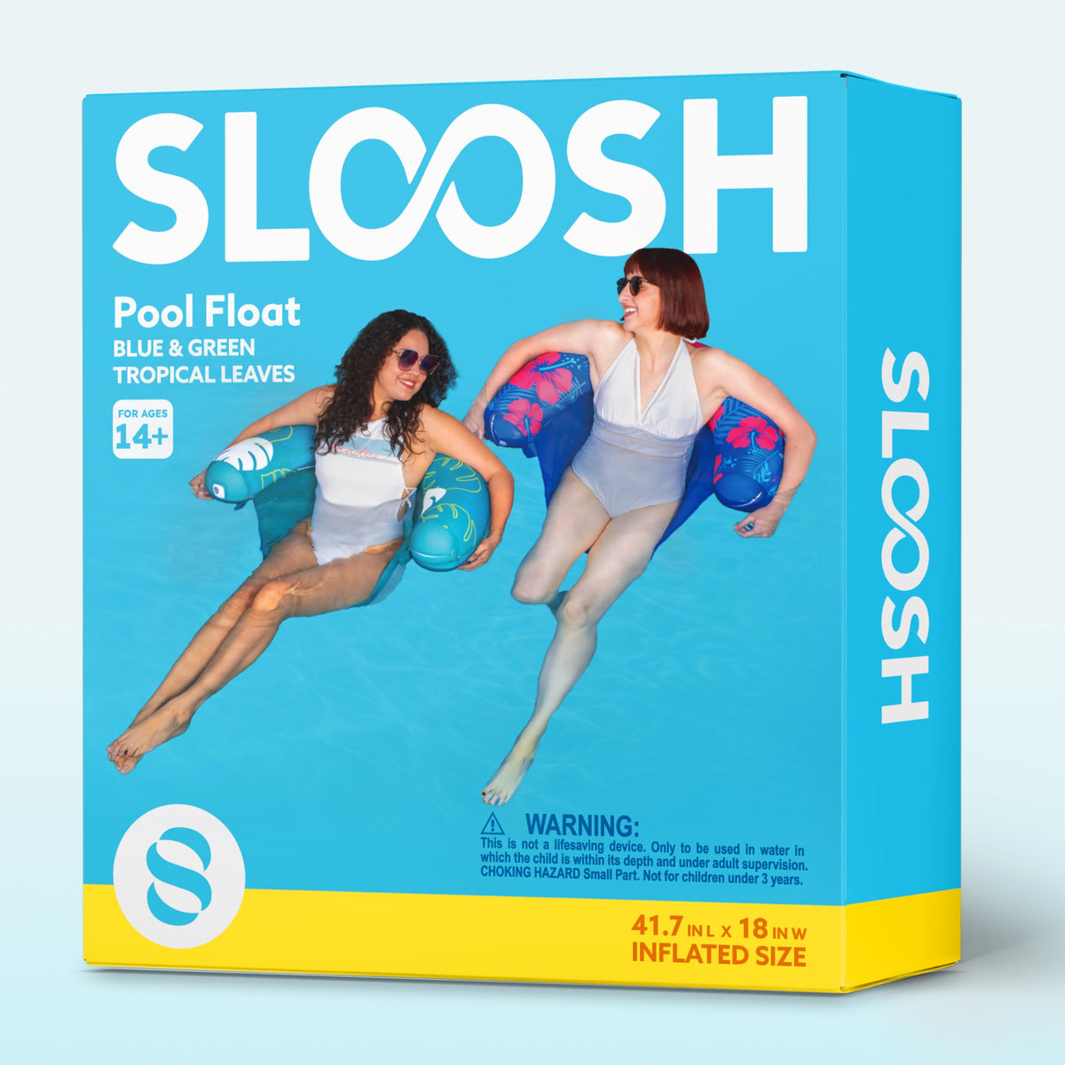 Sloosh buoyant tubes support comfortable flotation and stability.