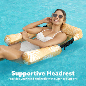 Sloosh inflatable hammock mat doubles as comfy seat and float.