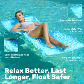 Sloosh close-up shows UV-resistant PVC material built to last through summers.