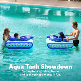 Sloosh inflatable tank float with comfortable air cushion seat