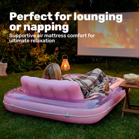 Sloosh compact design inflates quickly for easy setup anywhere.
