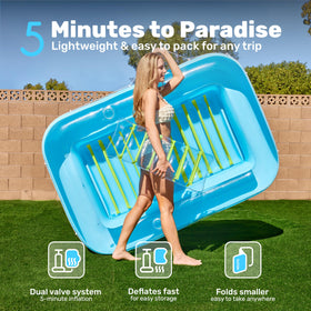 Sloosh compact portable design is easy to inflate and carry