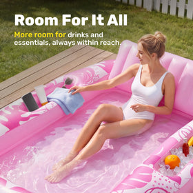 SLOOSH lounger with detachable headrest for customizable comfort