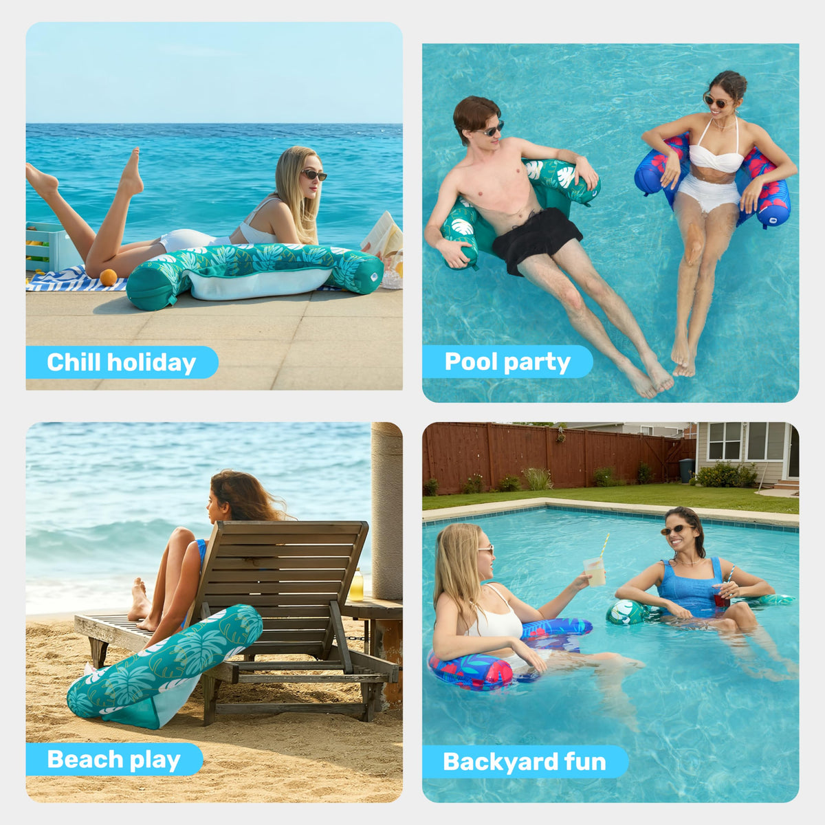 Sloosh dimensions 41.7 by 20.8 inches fit most adults.