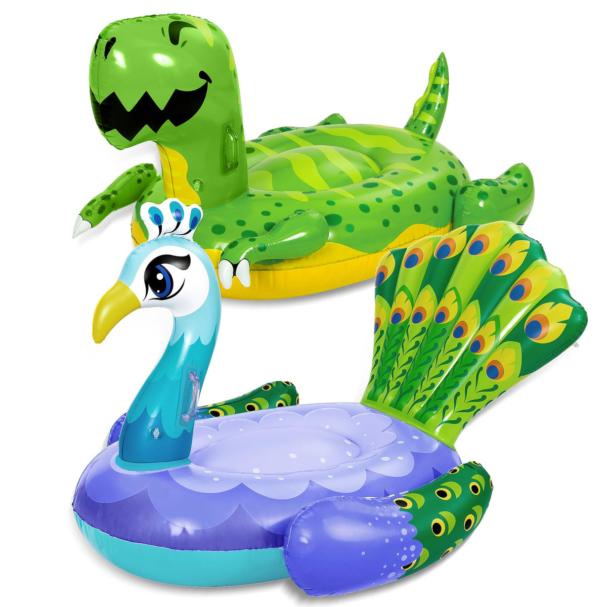 Sloosh dinosaur pool float for kids' sunlit pool adventures