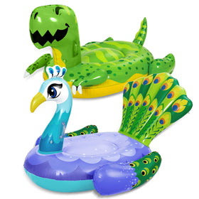 Sloosh dinosaur pool float for kids' sunlit pool adventures