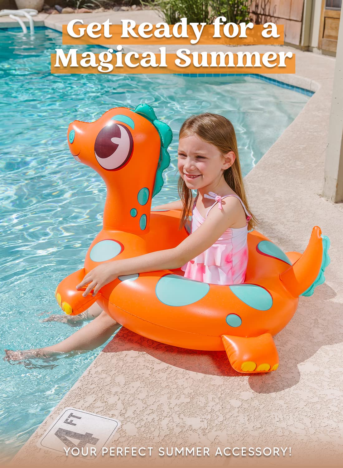 Sloosh dolphin pool tube adds buoyant fun for youngsters.