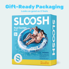 Sloosh durable adult float blue suitable for sunbathing and poolside lounging