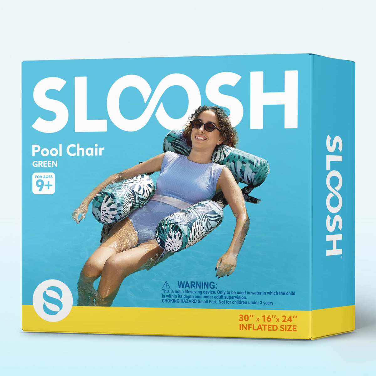 Sloosh durable construction lounge green leaves, built to withstand outdoor use.