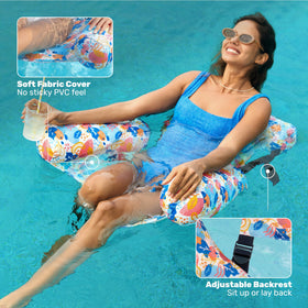 Sloosh durable PVC pool hammock safe and long-lasting for summer fun.