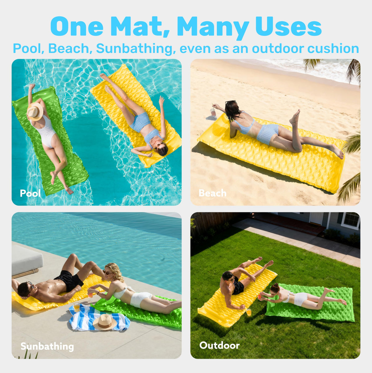 SLOOSH durable PVC pool mat designed for longevity