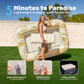 Sloosh durable UV-resistant PVC construction for lasting backyard use.