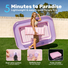 Sloosh durable UV-resistant PVC ensures long-lasting pool float use.