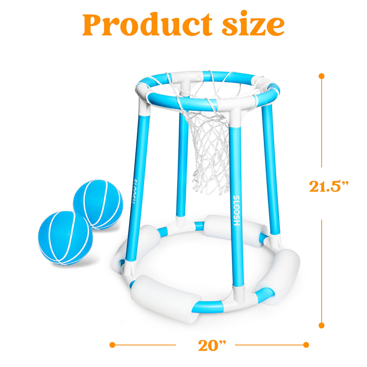 Sloosh easy-assembly pool toy blue – set up in minutes.