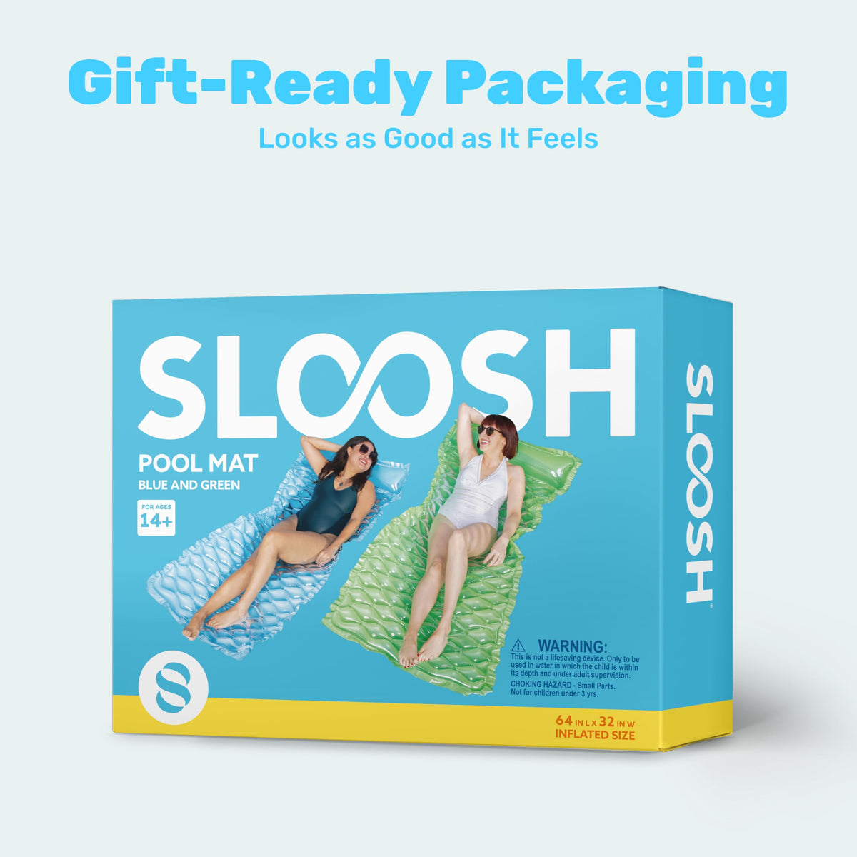 Sloosh easy-inflate design lets you deploy floats quickly for spontaneous pool breaks.