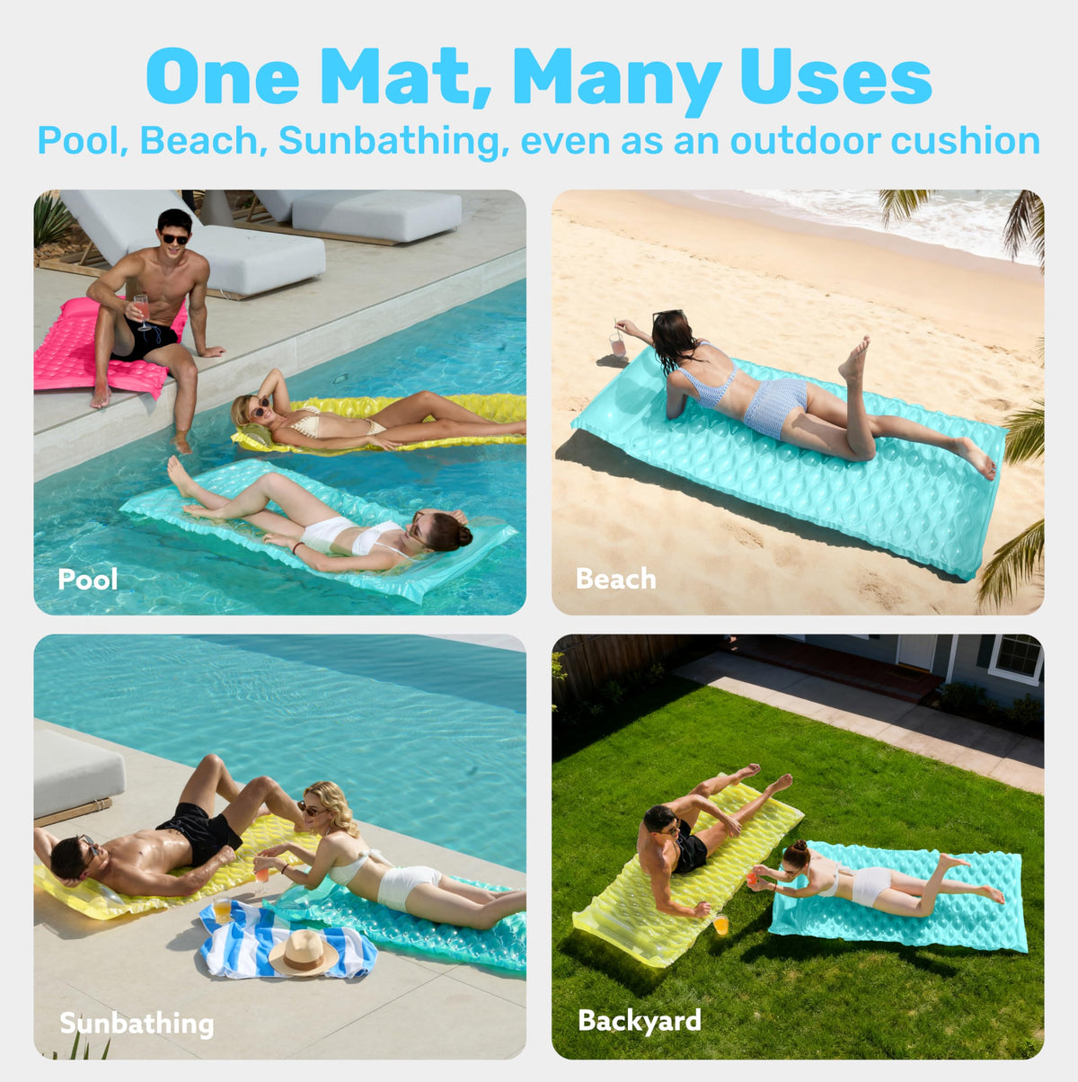 Sloosh easy-inflate and deflate feature for quick setup.