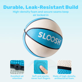Sloosh easy-inflate hand pump for fast setup and play.