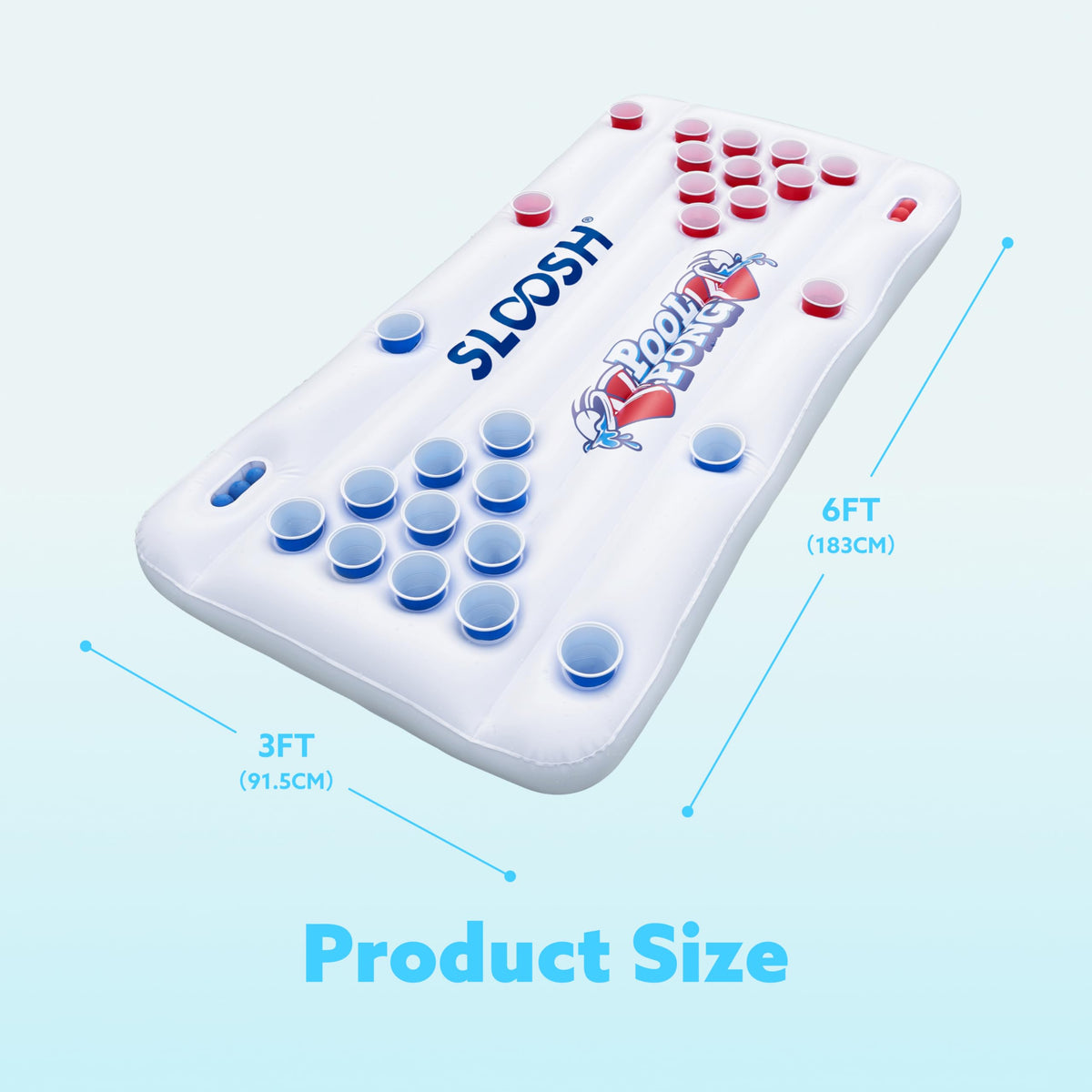Sloosh easy-to-inflate design makes setup quick