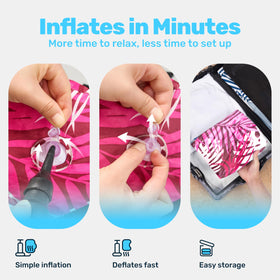 Sloosh easy-inflate and lightweight pool floats for quick setup