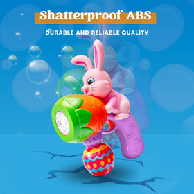 Sloosh bubble gun with simple trigger offers easy, mess-free operation