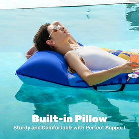 Sloosh fabric covered surface adds plush comfort for sunbathing.