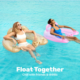 Sloosh fabric covered pool float chair with soft surface