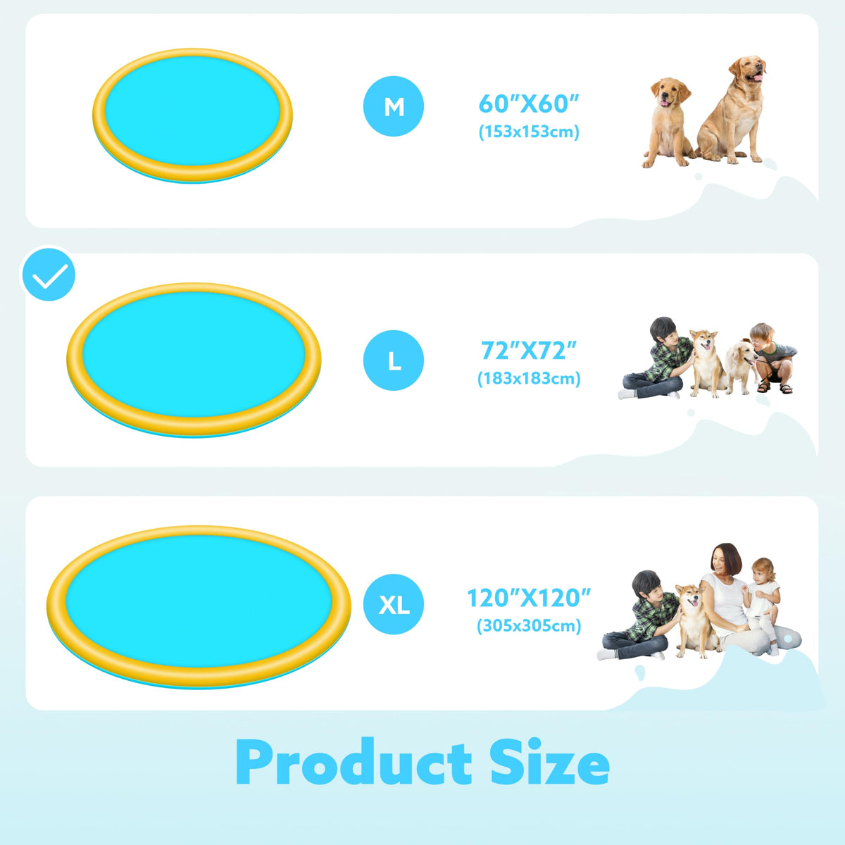 Sloosh family-friendly sprinkler mat ideal for group play and cooling.