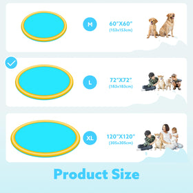Sloosh family-friendly sprinkler mat ideal for group play and cooling.