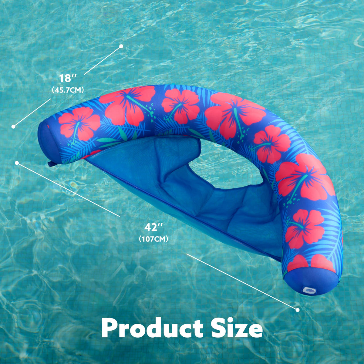 Sloosh flower leaves design adds tropical vibe to outdoor pool space.
