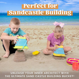 Sloosh foldable buckets shovels set with colorful sand toys