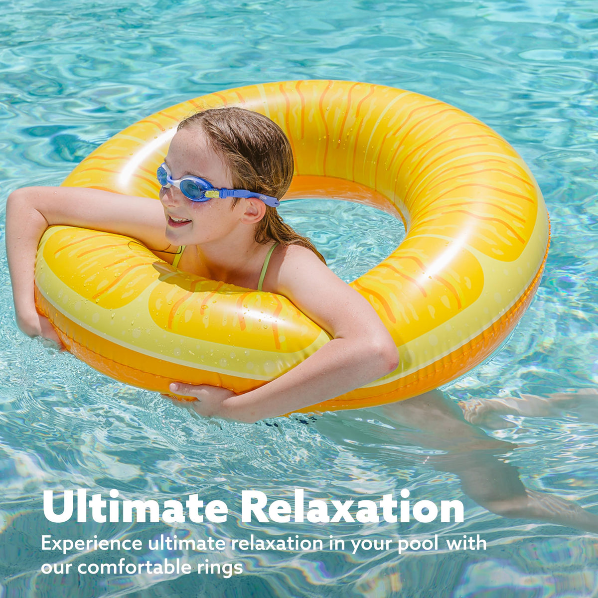 Sloosh Orange fruit pool float tube ideal for family swimming