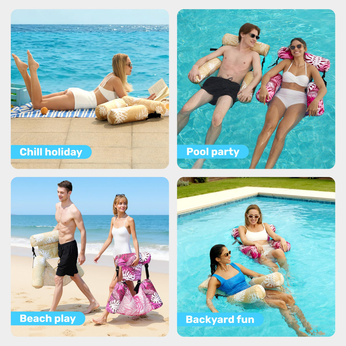 Sloosh gift-ready lounging chair set, stylish for outdoor entertaining.