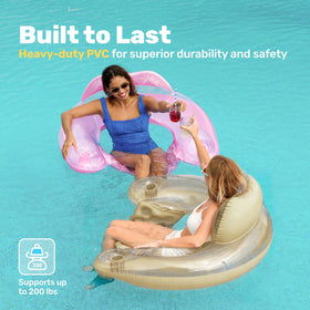 Sloosh headrest adds extra comfort during lounging