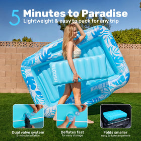Sloosh heavy-duty PVC 0.3mm construction for seasons of use.