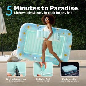 Sloosh heavy-duty UV-resistant PVC withstands sun exposure season after season.