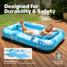 Sloosh durable UV-resistant PVC construction for long-lasting use.